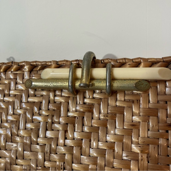 Rodo Italy Vintage Woven Glazed Wicker Mid-Century Italian Clutch Bag - Picture 4 of 12